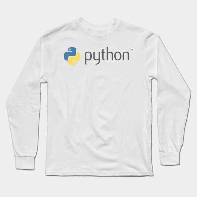 python official logo of python programming language computer geek Long Sleeve T-Shirt by erbedingsanchez